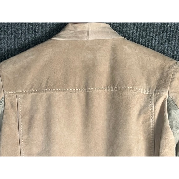 Muubaa Blush Pink Lamb Leather Draped Waterfall Jacket US Size 8 M01115R - Picture 9 of 13